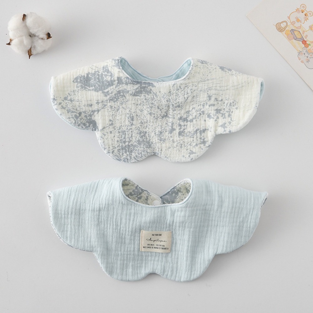 Baby Clothing Fabric - Uroczy dwustronny śliniak dla niemowląt z