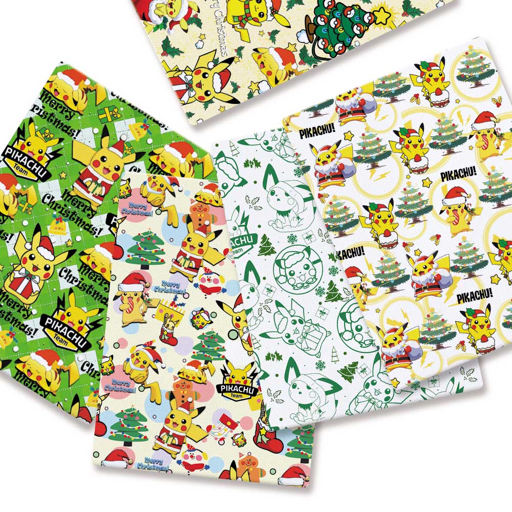 Baby Clothing Fabric - Pokemon Cartoon Tkanina140 * 50cm Ręcznie