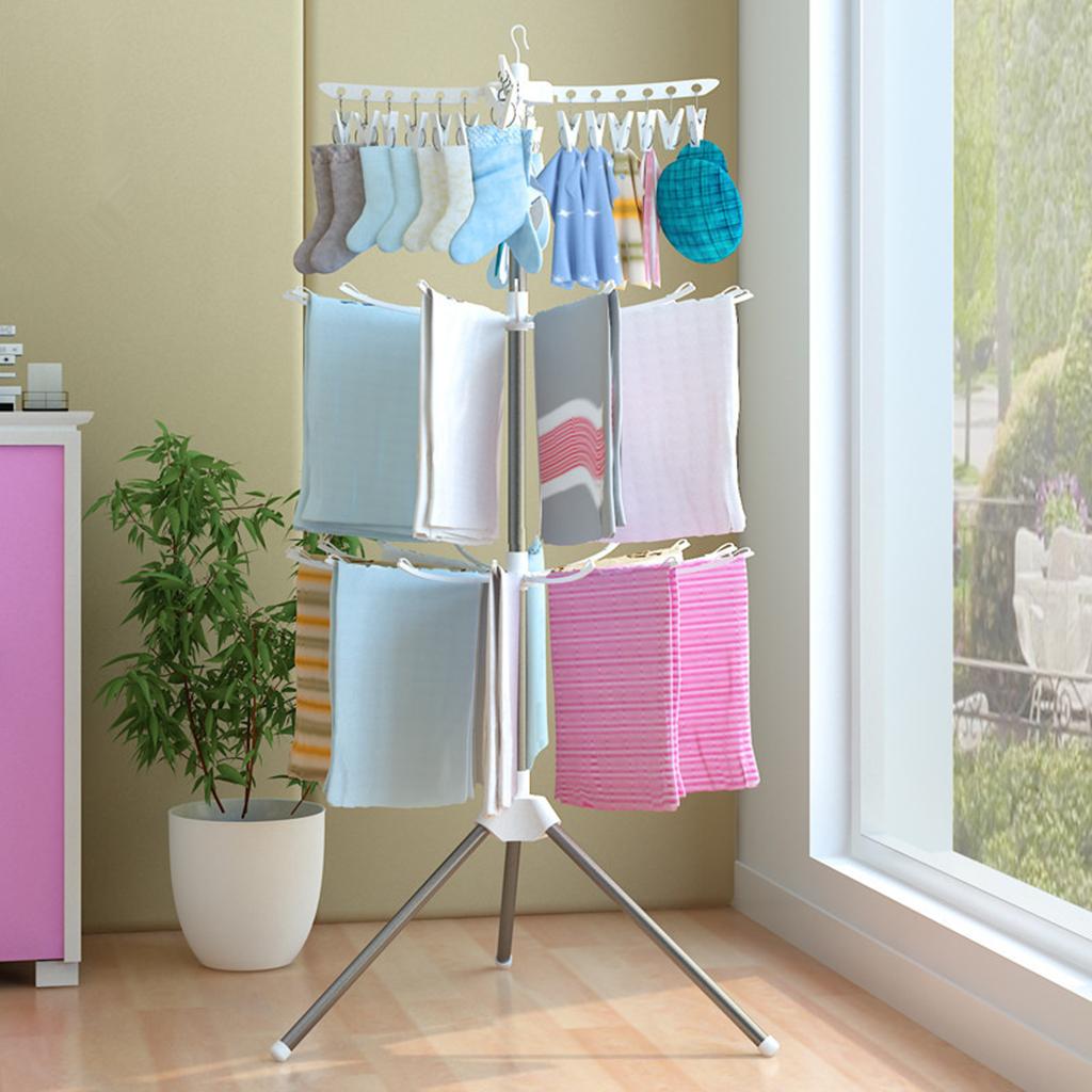 3-poziomowy składany stojak do – Baby Clothing Drying Rack recenzja i cena